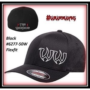 Hat - Flexfit Curved Bill #6277-Black w/White logo